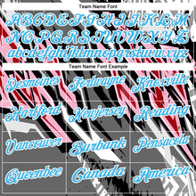 Load image into Gallery viewer, Custom Black Sky Blue Gray Light Pink-Red 3D Bowling Abstract Grunge Art Performance Polo Shirt