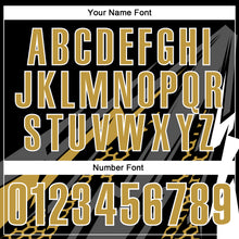 Load image into Gallery viewer, Custom Black Old Gold-White 3D Bowling Geometric Shape Performance Polo Shirt