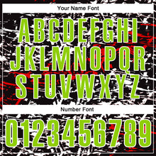 Load image into Gallery viewer, Custom Black Neon Green-Red 3D Bowling Abstract Grunge Art Performance Polo Shirt