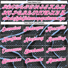 Load image into Gallery viewer, Custom Black Pink-Light Blue 3D Bowling Dot Performance Polo Shirt