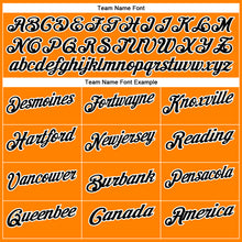 Load image into Gallery viewer, Custom Bay Orange Black-White 3D Bowling Tattoos Performance Polo Shirt