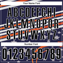 Load image into Gallery viewer, Custom Navy Black-White 3D Bowling Star Performance Polo Shirt