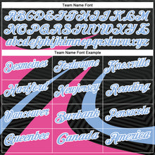 Load image into Gallery viewer, Custom Black Light Blue-Pink 3D Bowling Geometric Shape Performance Polo Shirt