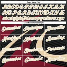 Load image into Gallery viewer, Custom Black Cream-Crimson 3D Bowling Geometric Shape Performance Polo Shirt