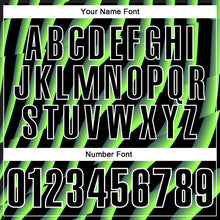 Load image into Gallery viewer, Custom Black Neon Green-White 3D Bowling Geometric Shape Performance Polo Shirt