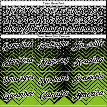 Load image into Gallery viewer, Custom Black Neon Green-Gray 3D Bowling Geometric Shape Performance Polo Shirt