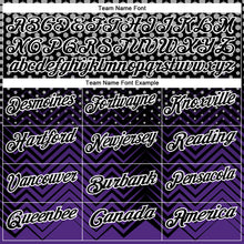 Load image into Gallery viewer, Custom Black Purple-Gray 3D Bowling Geometric Shape Performance Polo Shirt