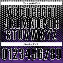 Load image into Gallery viewer, Custom Black Purple-Gray 3D Bowling Geometric Shape Performance Polo Shirt