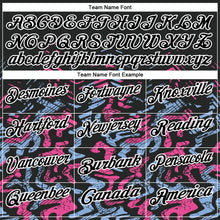 Load image into Gallery viewer, Custom Black Light Blue-Pink 3D Bowling Abstract Grunge Art Performance Polo Shirt