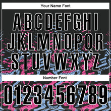 Load image into Gallery viewer, Custom Black Light Blue-Pink 3D Bowling Abstract Grunge Art Performance Polo Shirt