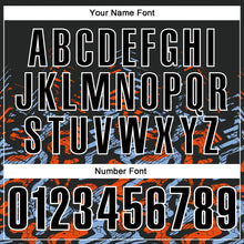 Load image into Gallery viewer, Custom Black Light Blue-Orange 3D Bowling Abstract Grunge Art Performance Polo Shirt