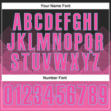 Load image into Gallery viewer, Custom Black Pink-Light Blue 3D Pattern Design Gradient Square Shape Performance Polo Shirt