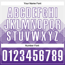 Load image into Gallery viewer, Custom White Purple 3D Pattern Design Gradient Square Shape Performance Polo Shirt