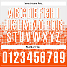 Load image into Gallery viewer, Custom White Orange 3D Pattern Design Gradient Square Shape Performance Polo Shirt