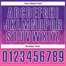 Load image into Gallery viewer, Custom Purple Pink-White 3D Pattern Design Gradient Square Shape Performance Polo Shirt