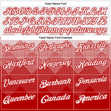 Load image into Gallery viewer, Custom White Red 3D Pattern Design Gradient Square Shape Performance Polo Shirt