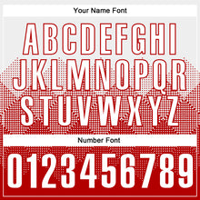 Load image into Gallery viewer, Custom White Red 3D Pattern Design Gradient Square Shape Performance Polo Shirt