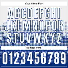 Load image into Gallery viewer, Custom White Royal 3D Pattern Design Gradient Square Shape Performance Polo Shirt