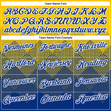 Load image into Gallery viewer, Custom Yellow Royal-White 3D Pattern Design Gradient Square Shape Performance Polo Shirt