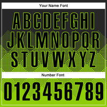 Load image into Gallery viewer, Custom Black Neon Green 3D Pattern Design Gradient Square Shape Performance Polo Shirt