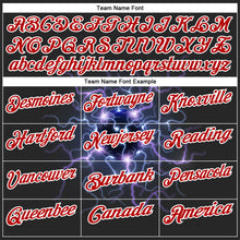 Load image into Gallery viewer, Custom Black Red-White 3D Bowling Lightning Performance Polo Shirt