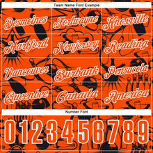 Load image into Gallery viewer, Custom Orange White 3D Bowling Performance Polo Shirt