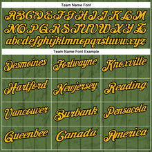 Load image into Gallery viewer, Custom Green Gold-Black 3D Cornhole Performance Polo Shirt