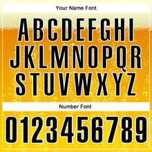 Load image into Gallery viewer, Custom Yellow Black-White 3D Cornhole Beer Performance Polo Shirt