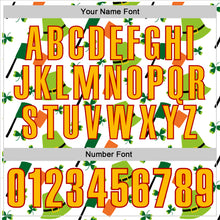 Load image into Gallery viewer, Custom White Gold-Red 3D St. Patrick's Day Shamrock Performance Polo Shirt