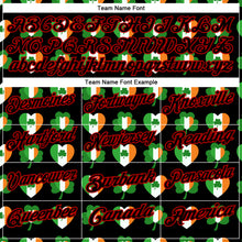 Load image into Gallery viewer, Custom Black Red 3D St. Patrick's Day Shamrock Performance Polo Shirt