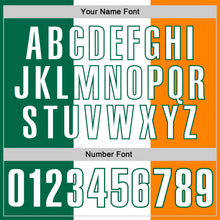 Load image into Gallery viewer, Custom White Kelly Green-Bay Orange 3D St. Patrick's Day Shamrock Performance Polo Shirt