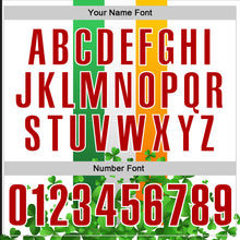 Load image into Gallery viewer, Custom White Red Green-Bay Orange 3D St. Patrick's Day Shamrock Performance Polo Shirt