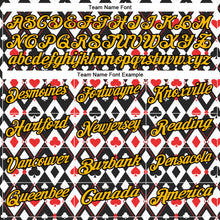 Load image into Gallery viewer, Custom Black Gold-White 3D Gambling Poker Performance Polo Shirt