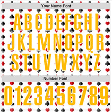 Load image into Gallery viewer, Custom White Gold 3D Gambling Poker Performance Polo Shirt