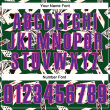 Load image into Gallery viewer, Custom Green Purple-Pink 3D Gambling Poker Performance Polo Shirt