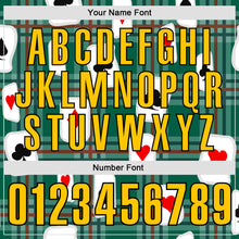 Load image into Gallery viewer, Custom Green Yellow-Black 3D Gambling Poker Performance Polo Shirt