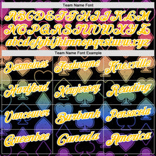 Load image into Gallery viewer, Custom Black Yellow-White 3D Gambling Poker Performance Polo Shirt