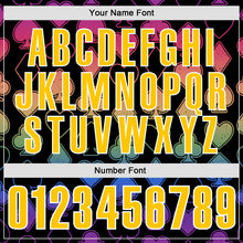 Load image into Gallery viewer, Custom Black Yellow-White 3D Gambling Poker Performance Polo Shirt