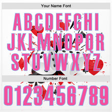 Load image into Gallery viewer, Custom White Pink-Light Blue 3D Gambling Poker And Dice Performance Polo Shirt