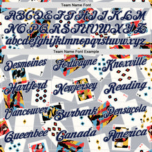 Load image into Gallery viewer, Custom Gray Navy 3D Gambling Poker Performance Polo Shirt