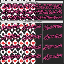 Load image into Gallery viewer, Custom Black Pink 3D Gambling Poker Performance Polo Shirt