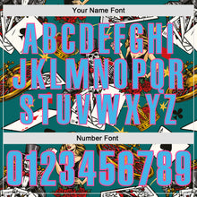 Load image into Gallery viewer, Custom Teal Sky Blue-Pink 3D Gambling Poker Performance Polo Shirt