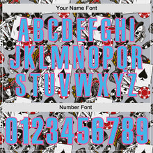 Load image into Gallery viewer, Custom Gray Sky Blue-Pink 3D Gambling Poker Performance Polo Shirt