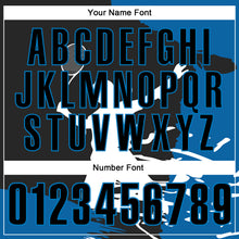 Load image into Gallery viewer, Custom Black Blue-White 3D Tennis Performance Polo Shirt