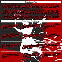 Load image into Gallery viewer, Custom Black Red-White 3D Tennis Performance Polo Shirt