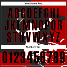 Load image into Gallery viewer, Custom Black Red-White 3D Tennis Performance Polo Shirt