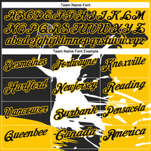 Load image into Gallery viewer, Custom Black Yellow-White 3D Tennis Performance Polo Shirt