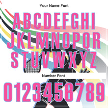 Load image into Gallery viewer, Custom White Pink-Light Blue 3D Tennis Performance Polo Shirt