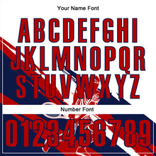 Load image into Gallery viewer, Custom White Red-Navy 3D Tennis Performance Polo Shirt