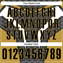 Load image into Gallery viewer, Custom Steel Gray Black-Old Gold 3D Tennis Performance Polo Shirt